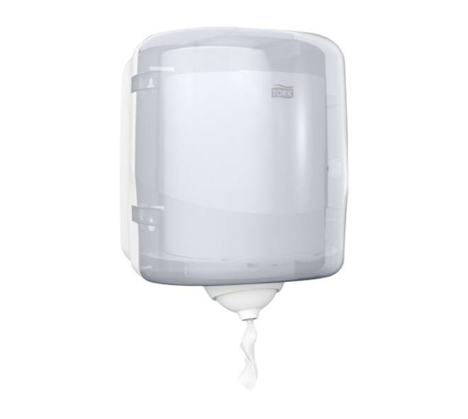 473190T - Poetspapier dispenser kunststof 23,9 x 25,5 x 33,1 cm wit centerfeed TORK