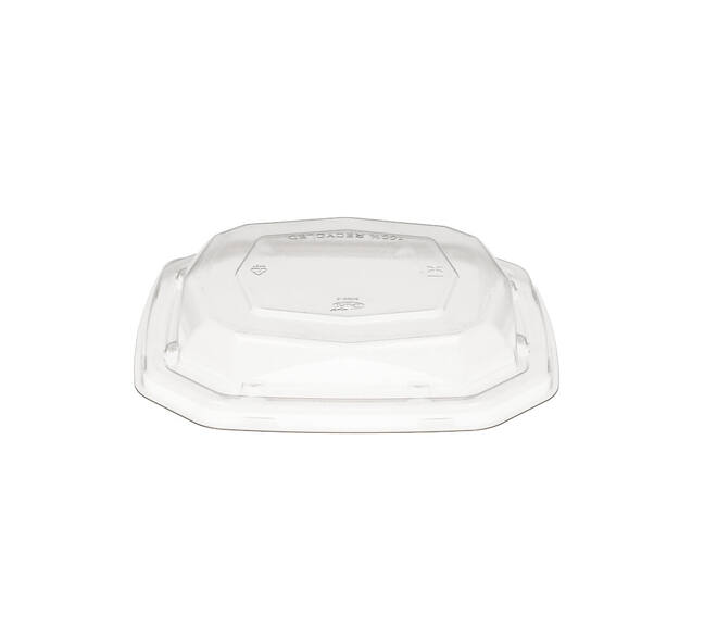 192515 - Deksel RPET BioPak tbv Bagasse Octview 188141 - 650 cc - transparant