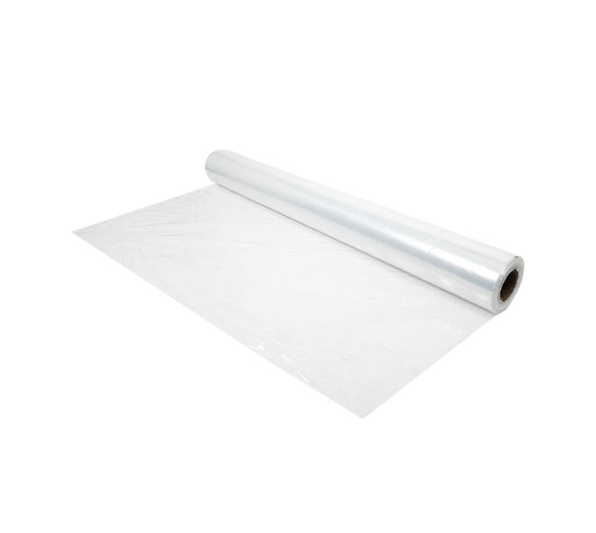 Afdekvel LDPE 150 x 150 cm op rol perfo transparant - 30 my