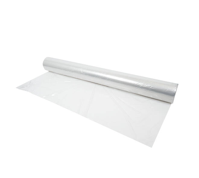 Afdekvel LDPE 150 x 180 cm op rol transparant - 30 my