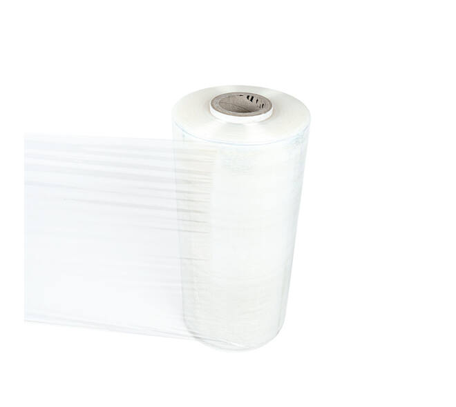 Stretchfolie LLDPE 50 cm x 1511 mtr transparant 300% rek - 23 my  machinerol