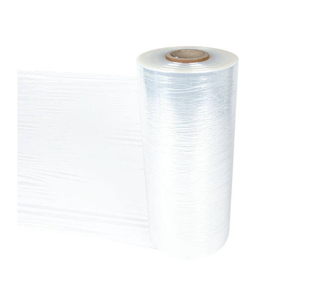 Stretchfolie LLDPE 50 cm x 2896 mtr transparant 300% rek - 12 my  machinerol