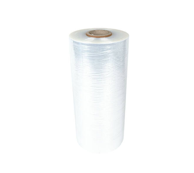 Stretchfolie LLDPE 50 cm x 2896 mtr transparant 300% rek - 12 my  machinerol