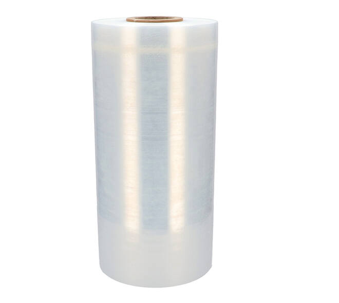 Stretchfolie LLDPE 50 cm x 1738 mtr transparant 300% rek - 20 my machinerol