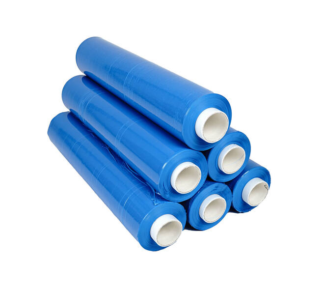 Stretchfolie LLDPE 50 cm x 300 mtr blauw 20 my handrol