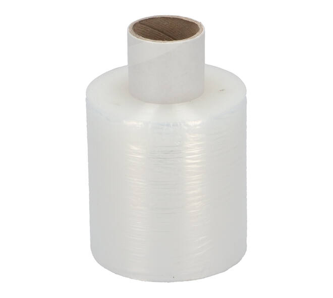 Stretchfolie LLDPE 10 cm x 250 mtr transparant 20 my handrol
