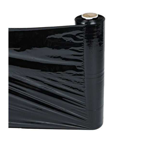 Stretchfolie LLDPE 50 cm x 300 mtr zwart 23 my handrol
