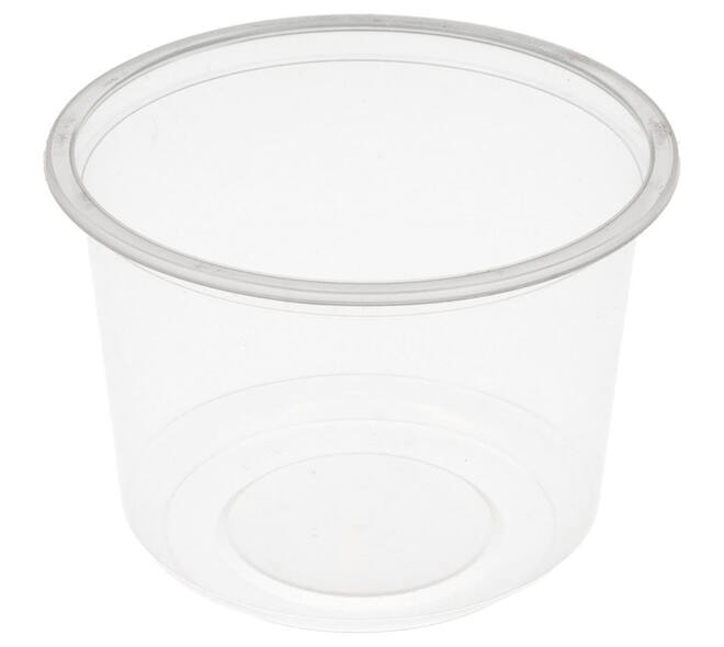 Bak PP ø115/80 transparant 500 ml rond - 8118C
