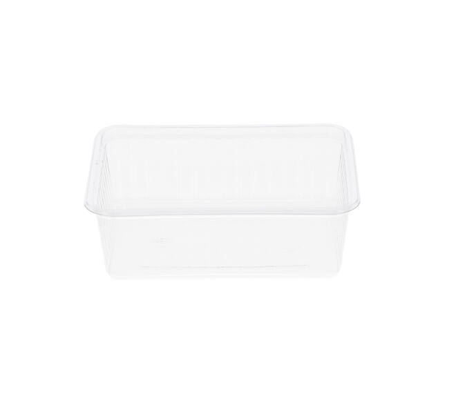 Bak PET 183 x 135 x 63 mm transparant 1000 ml rechthoekig
