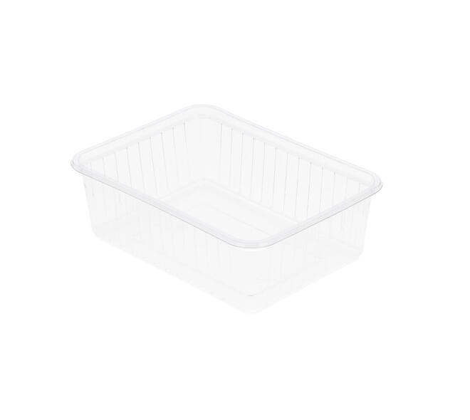 Bak PET 183 x 135 x 63 mm transparant 1000 ml rechthoekig