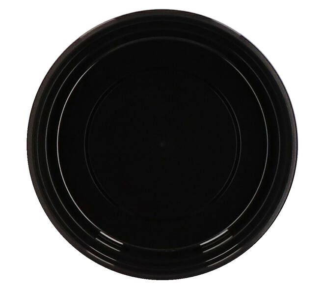 Bak PP ø115/50 zwart 350 ml rond spuitgiet