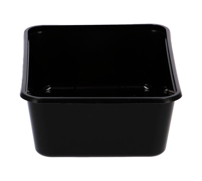 Bak PP 182 x 135 x 65 mm zwart 1000 ml rechthoekig spuitgiet