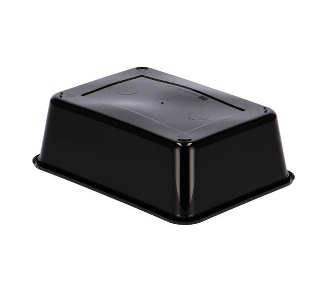 Bak PP 182 x 135 x 65 mm zwart 1000 ml rechthoekig spuitgiet