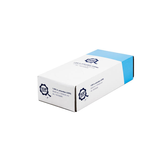 Polyzak LDPE 14/4 x 32 cm transparant T20 zijvouw
