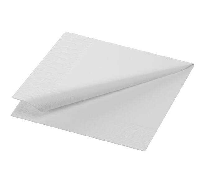 168396 - Duni Servet 24 x 24 cm tissue 2-laags 1/4-vouw wit