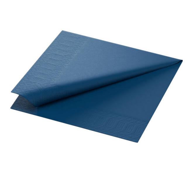 180383 - Duni Servet 33 x 33 cm tissue 2-laags 1/4-vouw donker blauw