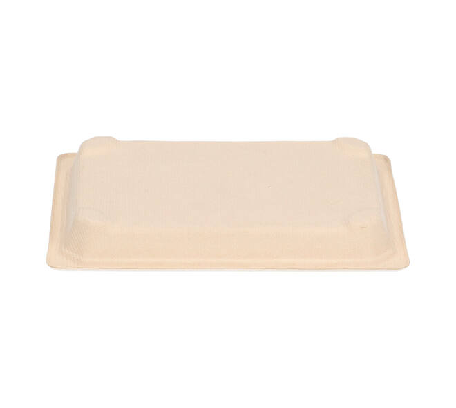 196727 - Tray Sushi bagasse 184 x 128 x 22 mm small bruin