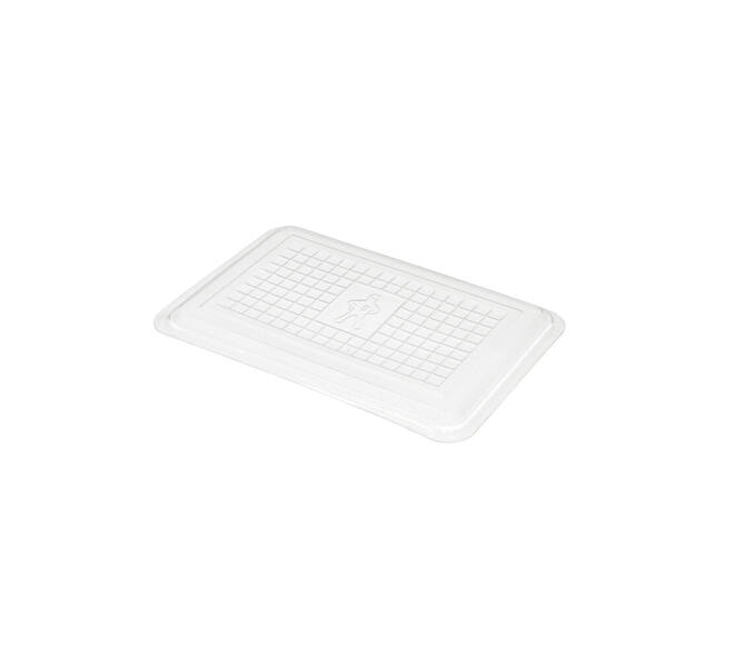 Vleesschaal PET 12,5 x 18 cm transparant ruit rechthoekig