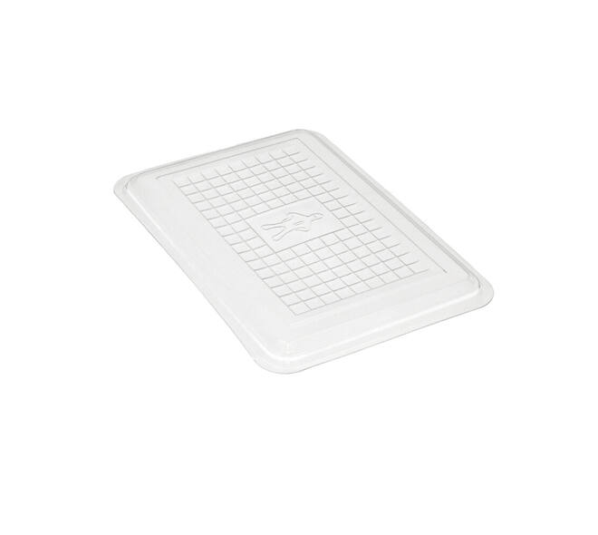 Vleesschaal PET 12,5 x 18 cm transparant ruit rechthoekig