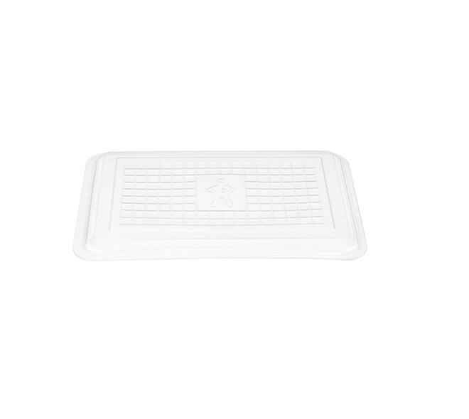 Vleesschaal PET 12,5 x 18 cm transparant ruit rechthoekig
