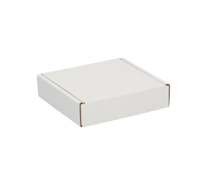 Brievenbusdoos  110 x 110 x 28 mm wit/bruin enkel golf - 322 610 050
