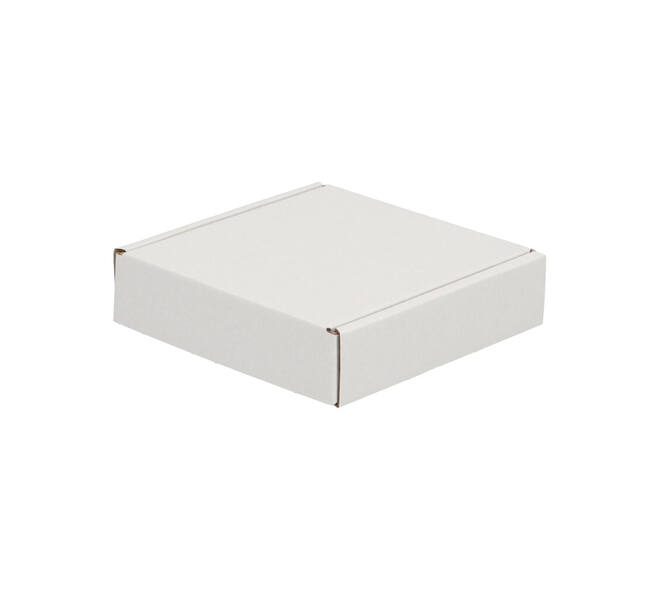 Brievenbusdoos  110 x 110 x 28 mm wit/bruin enkel golf - 322 610 050