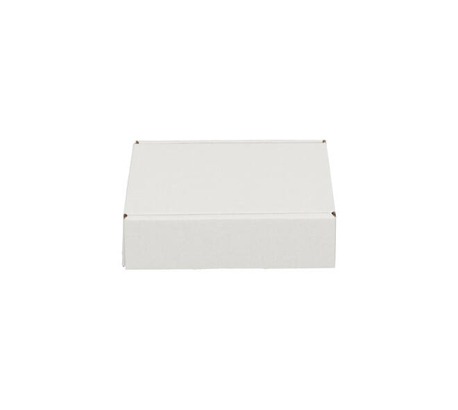 Brievenbusdoos  110 x 110 x 28 mm wit/bruin enkel golf - 322 610 050