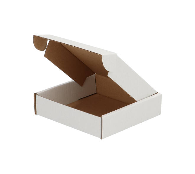 Brievenbusdoos  110 x 110 x 28 mm wit/bruin enkel golf - 322 610 050
