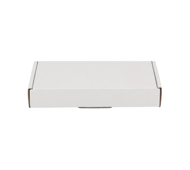 Brievenbusdoos 180 x 115 x 28 mm wit/bruin enkel golf - A6 - 322 610 150