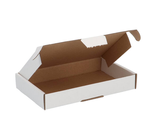 Brievenbusdoos 180 x 115 x 28 mm wit/bruin enkel golf - A6 - 322 610 150