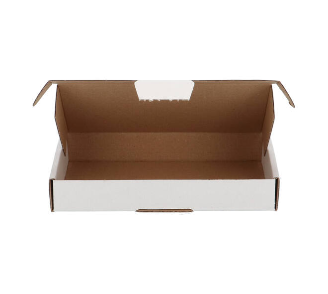 Brievenbusdoos 180 x 115 x 28 mm wit/bruin enkel golf - A6 - 322 610 150