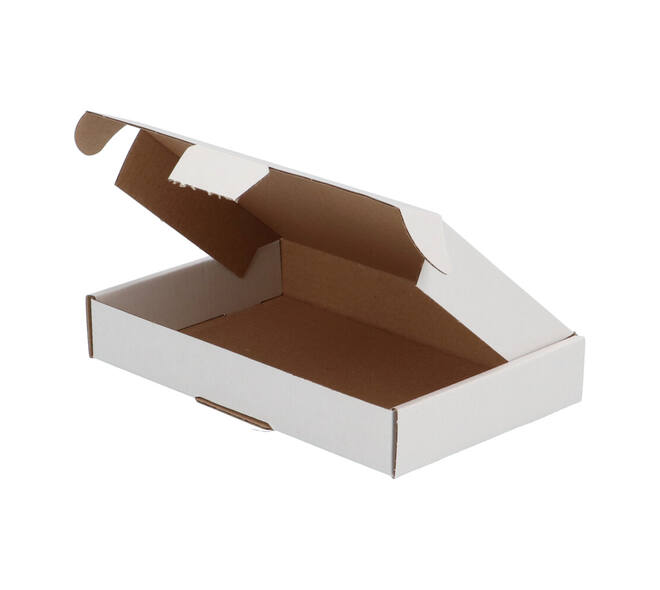 Brievenbusdoos 180 x 115 x 28 mm wit/bruin enkel golf - A6 - 322 610 150