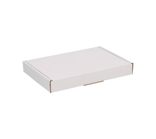 Brievenbusdoos 220 x 155 x 28 mm wit/bruin enkel golf - A5 - 322 610 250
