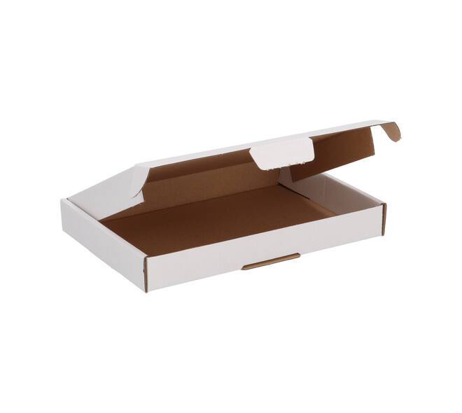 Brievenbusdoos 220 x 155 x 28 mm wit/bruin enkel golf - A5 - 322 610 250