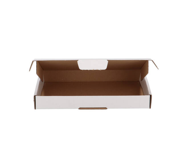 Brievenbusdoos 220 x 155 x 28 mm wit/bruin enkel golf - A5 - 322 610 250
