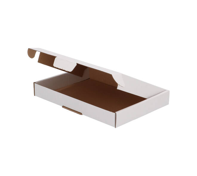 Brievenbusdoos 220 x 155 x 28 mm wit/bruin enkel golf - A5 - 322 610 250