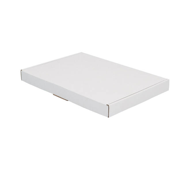 Brievenbusdoos 310 x 220 x 28 mm wit/bruin enkel golf - A4 - 322 610 350