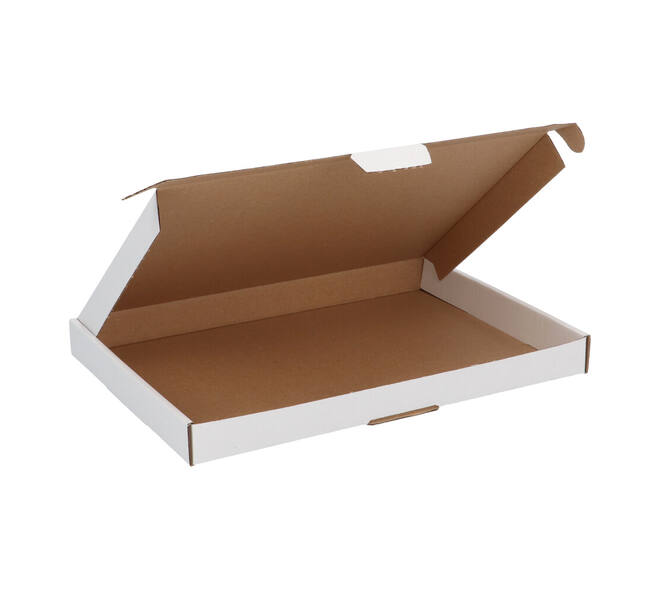 Brievenbusdoos 310 x 220 x 28 mm wit/bruin enkel golf - A4 - 322 610 350