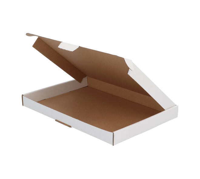 Brievenbusdoos 310 x 220 x 28 mm wit/bruin enkel golf - A4 - 322 610 350