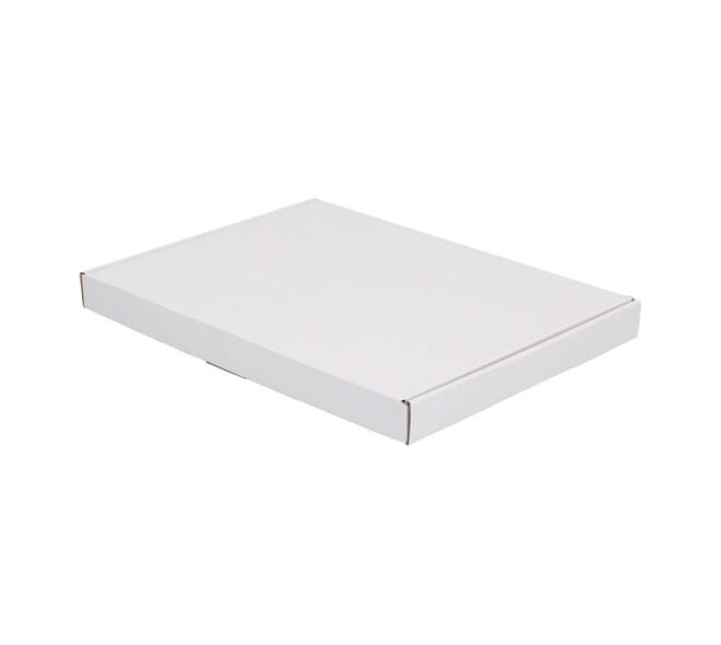 Brievenbusdoos 345 x 255 x 28 mm wit/bruin enkel golf - A4+ - 322 610 450