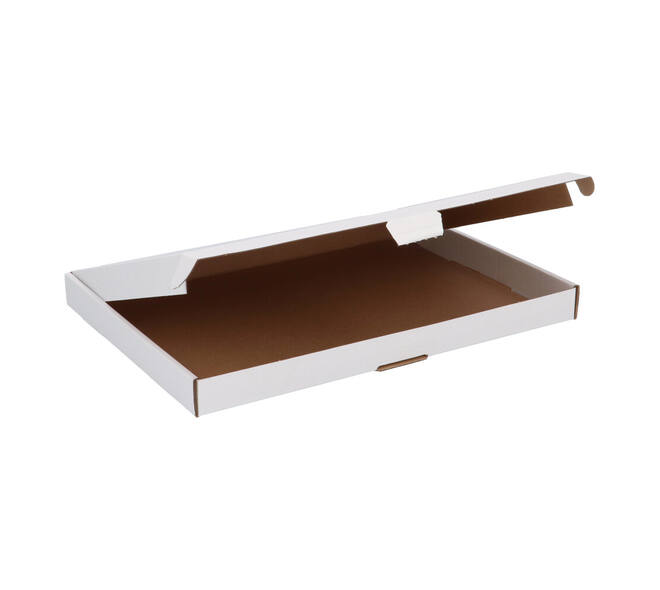 Brievenbusdoos 345 x 255 x 28 mm wit/bruin enkel golf - A4+ - 322 610 450