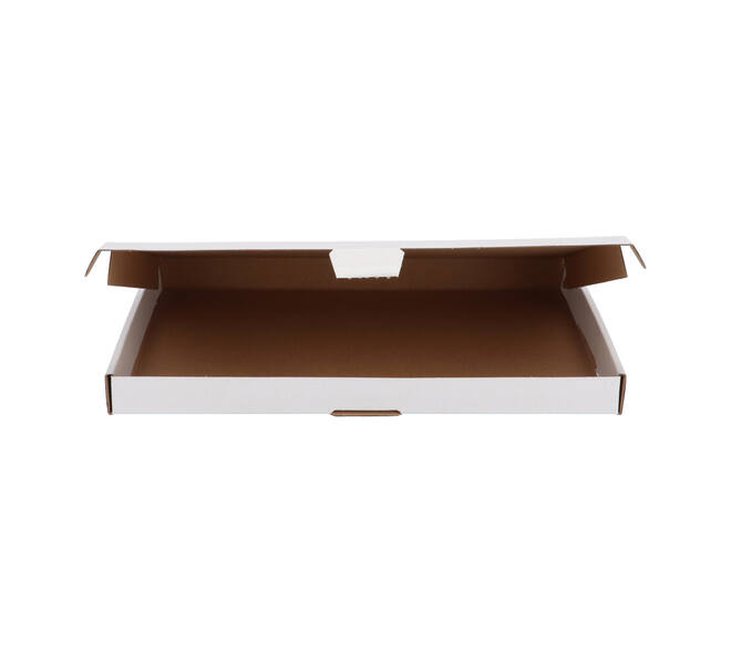 Brievenbusdoos 345 x 255 x 28 mm wit/bruin enkel golf - A4+ - 322 610 450