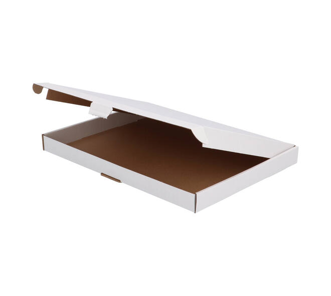 Brievenbusdoos 345 x 255 x 28 mm wit/bruin enkel golf - A4+ - 322 610 450