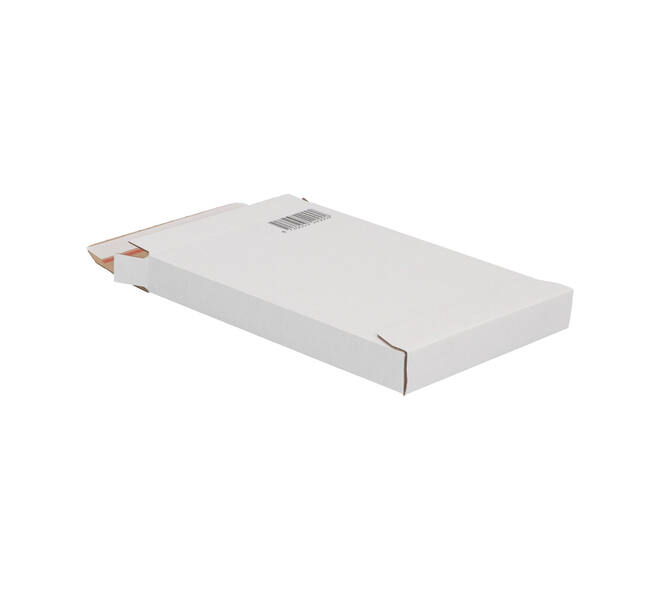 Brievenbusdoos 260 x 170 x 28 mm wit/bruin enkel golf met zelfklevende sluiting  - A5+ - 211 103 125