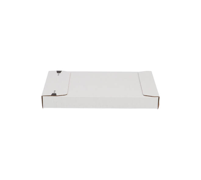 Brievenbusdoos 260 x 170 x 28 mm wit/bruin enkel golf met zelfklevende sluiting  - A5+ - 211 103 125