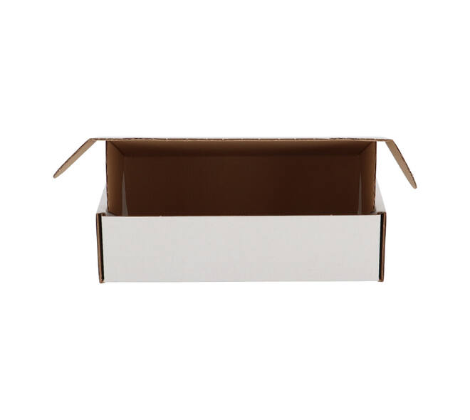 Postdoos 220 x 155 x 60 mm wit/bruin enkel golf fefco 0427 - 311 110 550