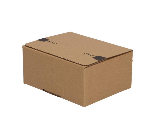 Autolockdoos 160 x 130 x 70mm  bruin/bruin enkel golf met zelfklevende sluiting - 321 600 511