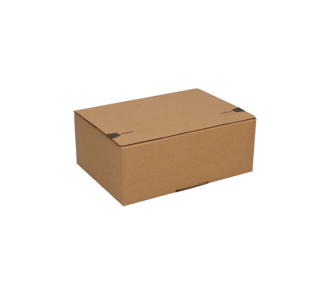 Autolockdoos 270 x 200 x 100mm  bruin/bruin enkel golf met zelfklevende sluiting - 321 600 211
