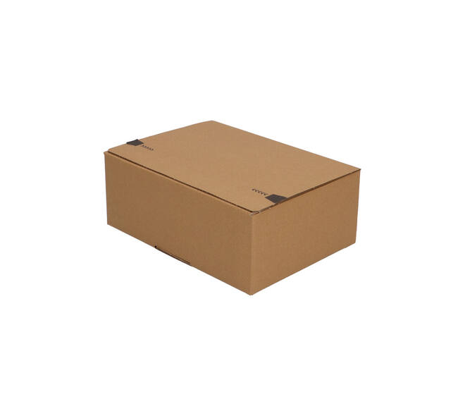Autolockdoos 270 x 200 x 100mm  bruin/bruin enkel golf met zelfklevende sluiting - 321 600 211