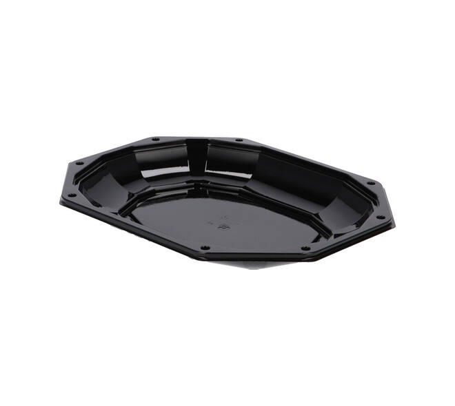 Cateringschaal APET CS 335/250 zwart 8-hoekig